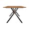 Armen Living Nevada Rustic Oak Wood Trestle Base Dining Table in Balsamico LCNVDIBAL - alternate 6